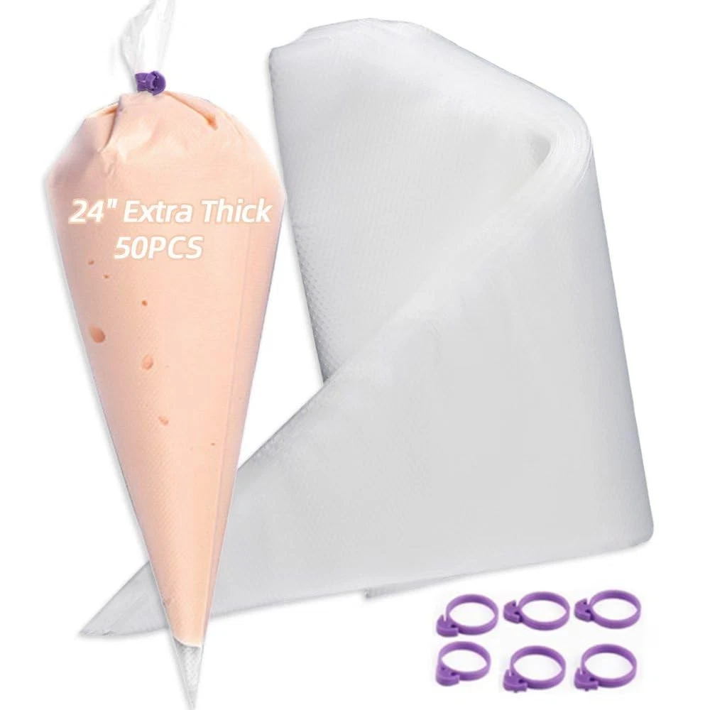Set 11 Pezzi Beccucci E Sac à Poche In Silicone Per Torte: 5 Punte In Acciaio Inox, 3 Sacchetti Riutilizzabili, Adattatore E Spazzole