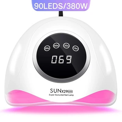 SUN 380W UV LED Nail Lamp 81 LED Gel Polish Dryer Professional Timer Auto Sensor - Image 1 of 4