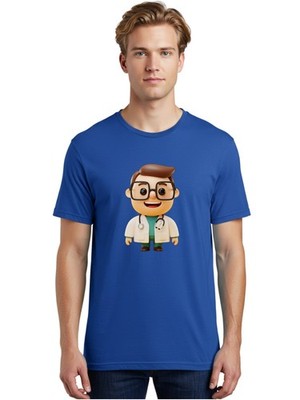 Doctor-2 Mens Graphic Tee, 100% Cotton, Casual Summer Wear