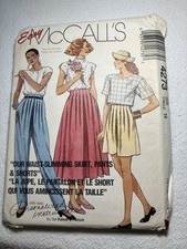 McCalls Pattern 4273 Misses Slimming Pleated Pants Shorts Skirt Size 14 UNCUT