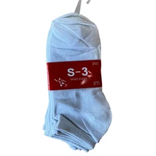 Athletic Ankle Socks - 12 Pack Multi-Sport Cotton Blend (6 Black, 6 White)