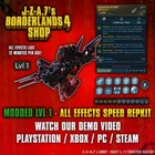 Borderlands 4✨ MODDED LEVEL 1 ONE REPKIT SUPER SPEED ALL EFFECTS BL4✅PC-PS-XBOX✨
