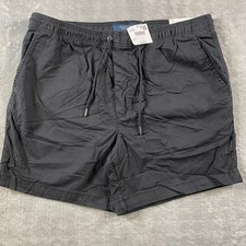 American Eagle Trekker Shorts Mens Large Black Flex 7" Inseam Lived In Casual