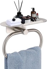Hand Towel Ring W/ Shelf 304 Stainless Steel Hand Towel Holder Heavy Duty Bath