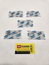 5 Double Edge Blades, Feather Hi-Stainless Platinum Coated Blade