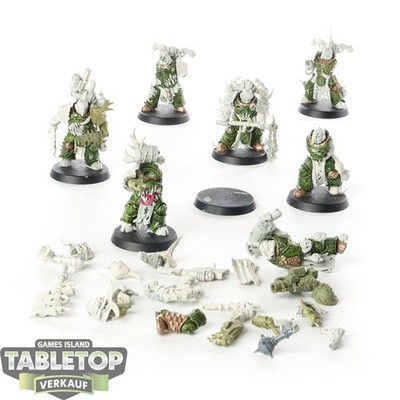 Death Guard - 7x Plague Marines - teilweise bemalt