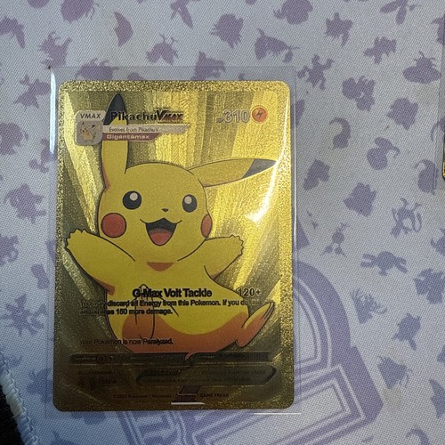 Pokemon Pikachu Vmax gold foil card HP310 G-max Volt Tackle - Picture 1 of 2