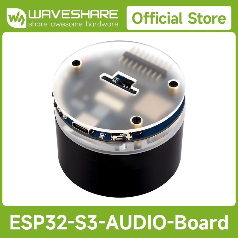 Waveshare ESP32-S3 AI Smart Speaker Development Board,  Dual Digital Microphone