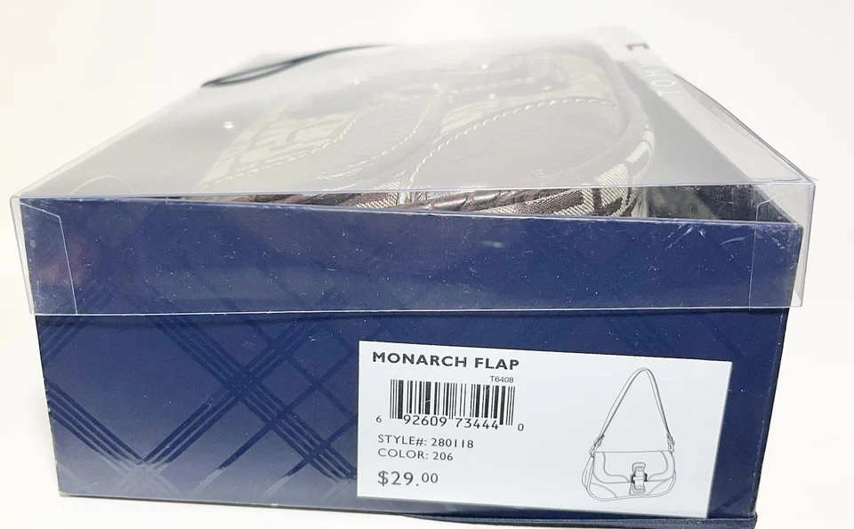 Cartera Tommy Hilfiger Monarch 2006 vintage marrón con solapa - nueva en caja Foto 2 de 4