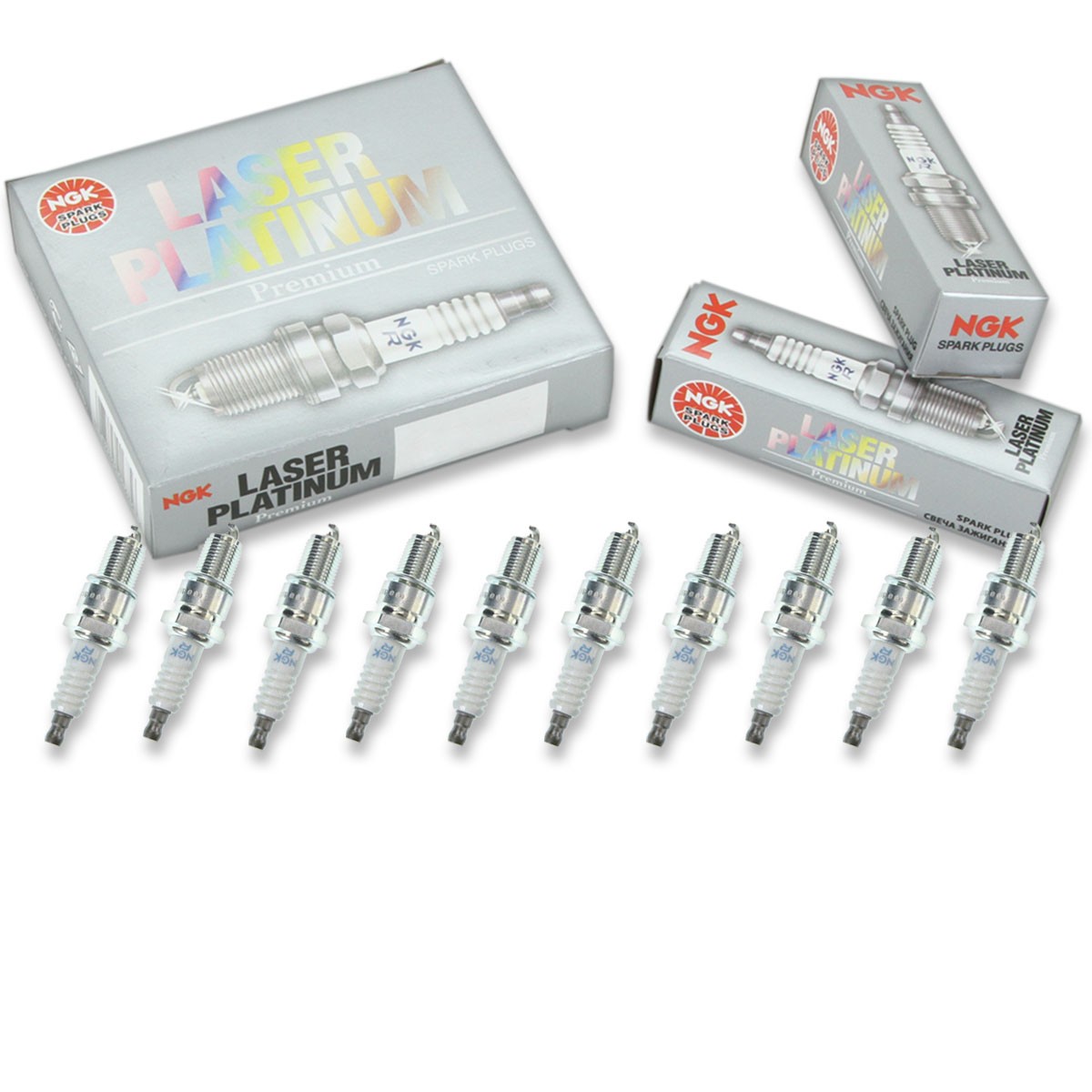10 pc NGK 3573 PGR5A-11 Laser Platinum Spark Plugs for WGR9DDP WGR8DDP rx