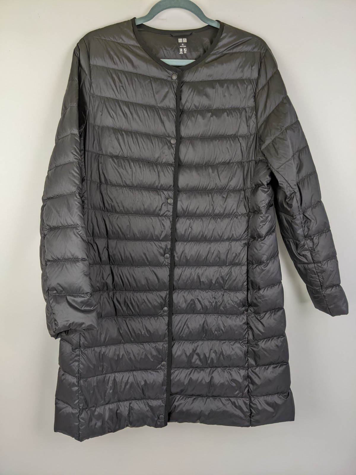 Uniqlo Ultra Light 90% Down Filled Hooded Longline Puffer Jacket Womens Size XL