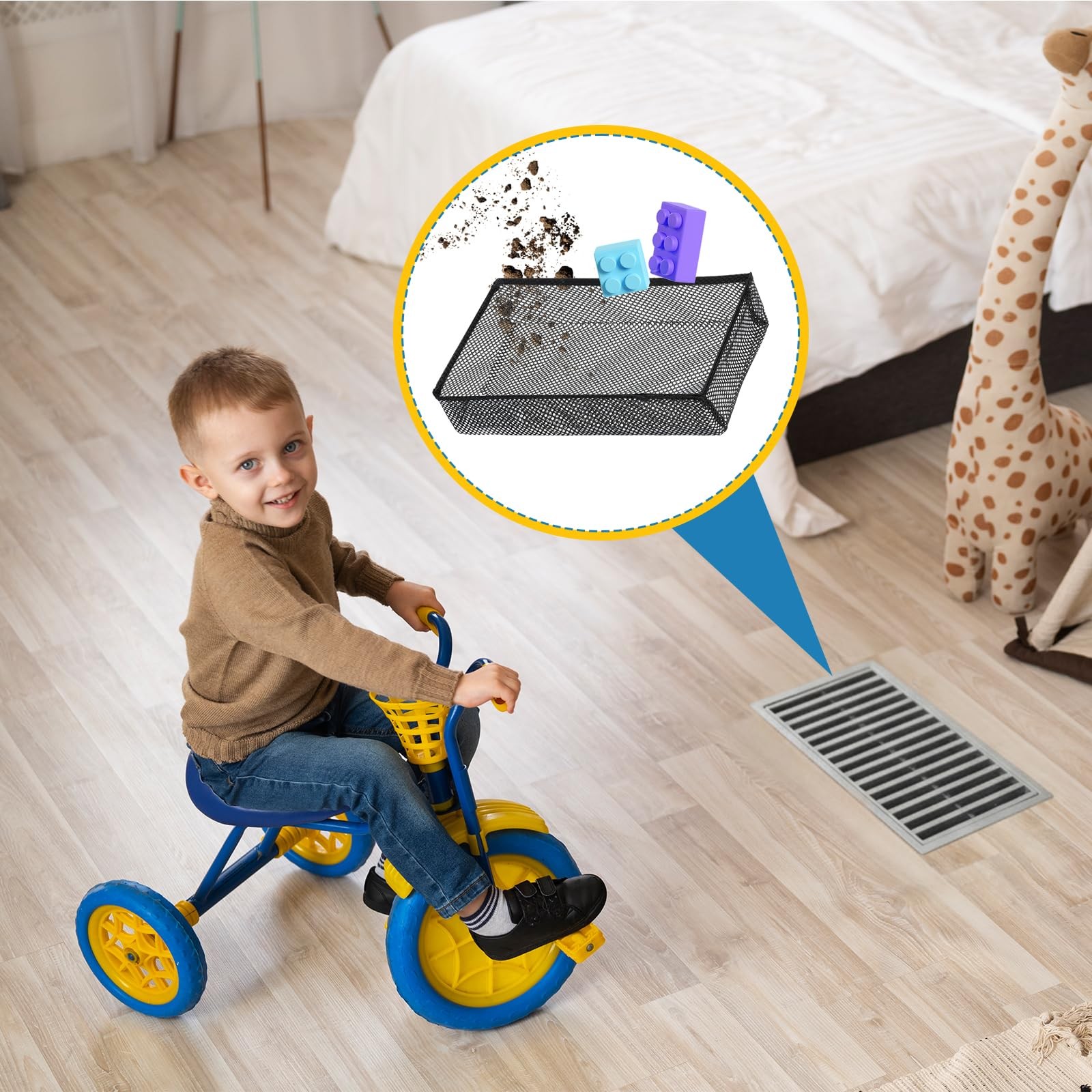 20Pcs 4 x 10 Inch Floor Register Cover Trap, Floor Air Vent Cover Screen for ...