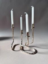 GORHAM MAESTRI &ndash; PAIR SILVER PLATED CANDLESTICKS &ndash; ITALY &ndash; MCM &ndash; c.1960s/70s
