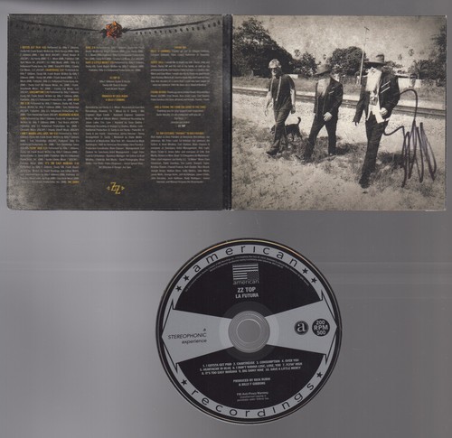 Signed Autograph ZZ TOP La Futura CD Billy Gibbons Blues Rock