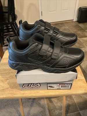 NOS FILA Cool Max Memory Foam Capture 2 Strap Shoes Black Size 11 EEEE NIB