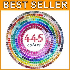 Round Drills Diamond Art Accessory Set - 445 Vibrant Colors