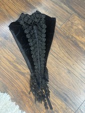 ANTIQUE VICTORIAN EDWARDIAN MOURNING MANTLE CAPE SHAWL OF JET BEADS