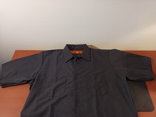 Red Kap Style SP24 Men's Short Sleeve Industrial Work Shirt Blue Sz XL New