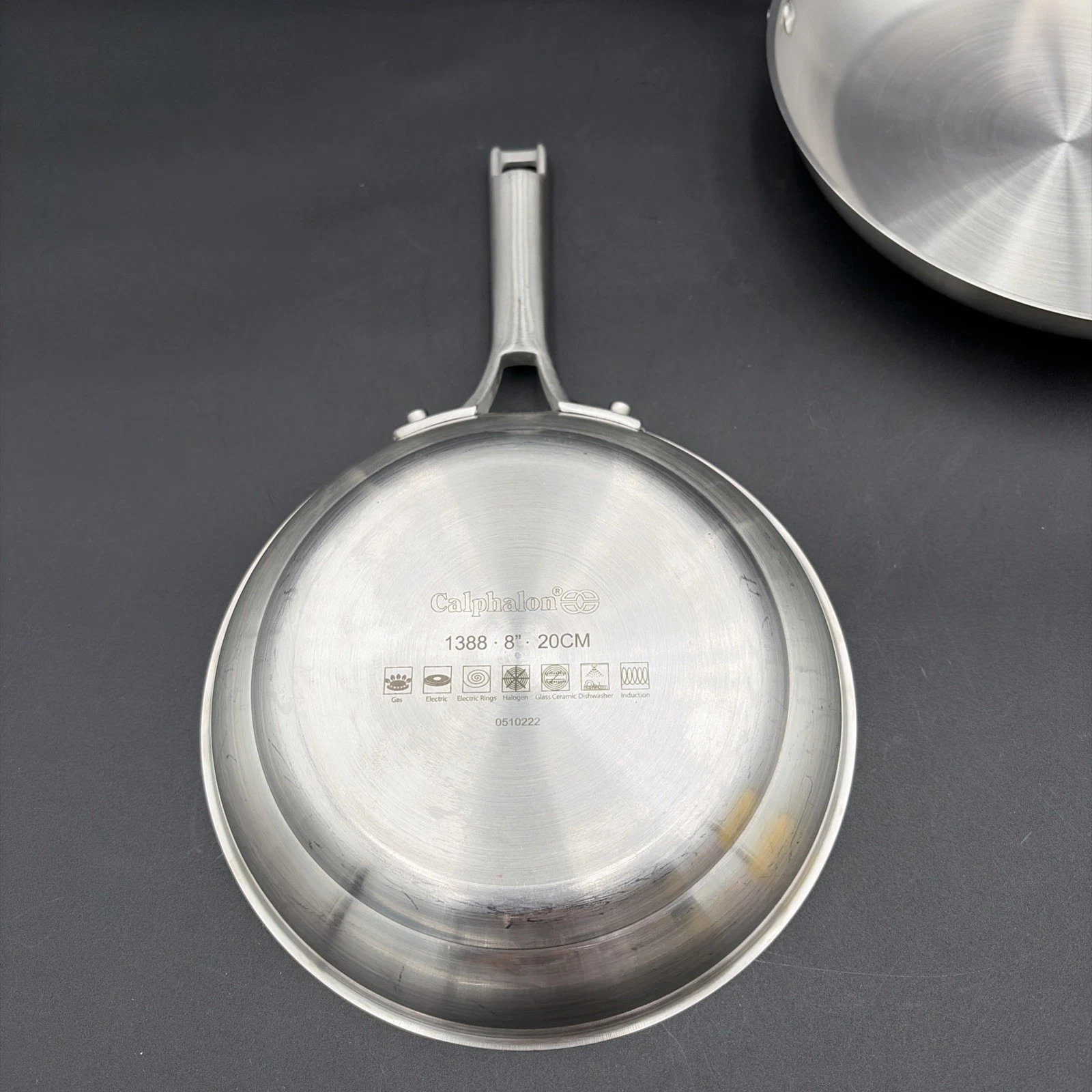 Set of 2 Calphalon Stainless Steel 10" #1390 & 8" Inch Skillet Fry Pan #1388