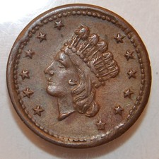 1863 Patriotic Civil War Token  54/335 on The Hot Collector