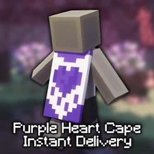 Minecraft : Purple Heart Cape Code TWITCH DROP Java & Bedrock FAST DELIVERY
