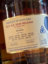 KILCHOMAN 12YO Feis Ile 2020 Release 0,7L 54,2% Single Malt Whisky nur 2630 Fl.