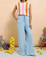 Frnch Pensee Trouser Blue Jean