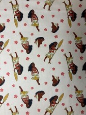 Disney Moana Themed Cotton Fabric 43" Wide Sold By The Half Yard