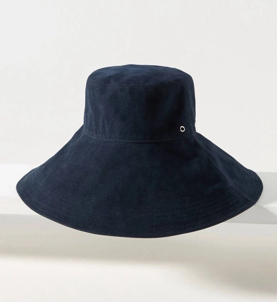 Anthropologie WYETH Oversized Waterproof Bucket Sun Hat Navy Blue NWOT $48