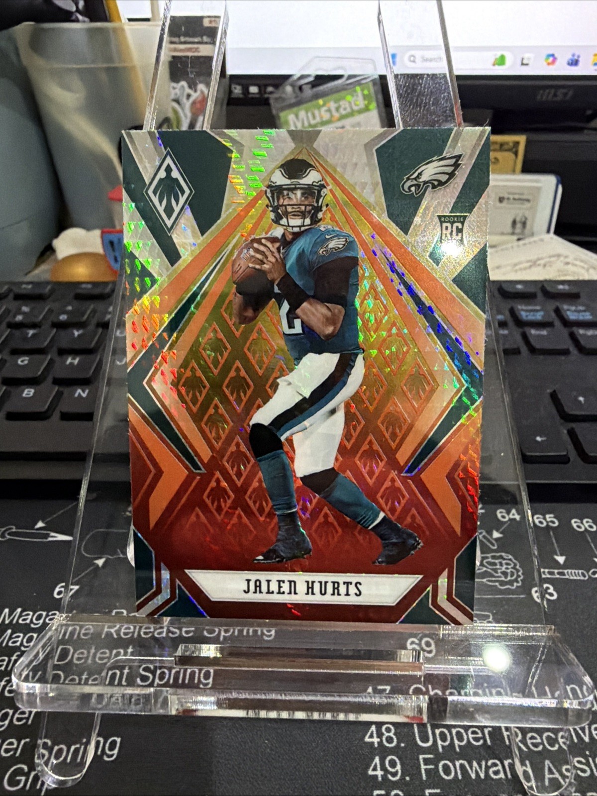 2020 Panini Phoenix Fire Burst Rookie Jalen Hurts #114 Eagles NFL Football