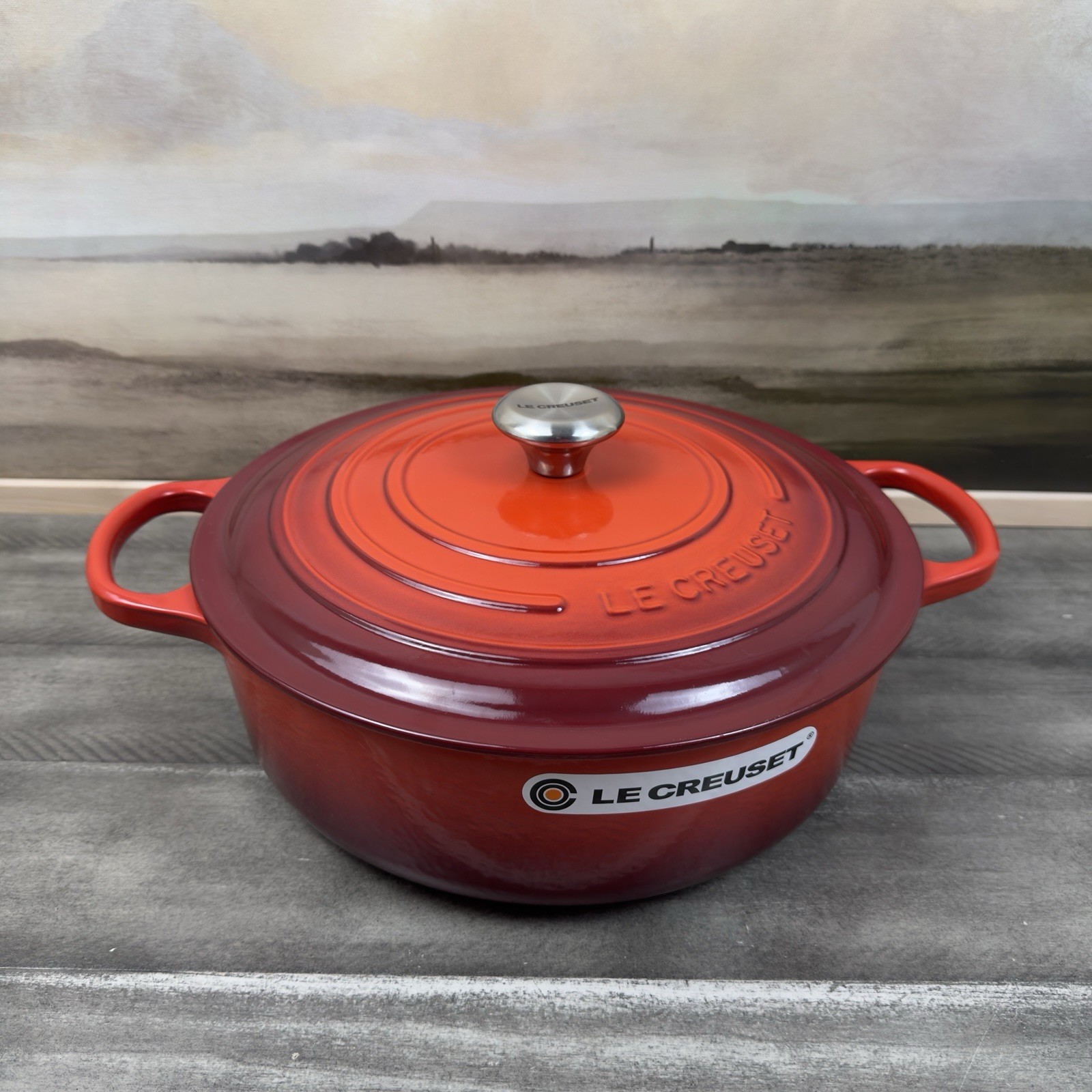 Le Creuset 6.75 Qt Cerise Wide Dutch Oven