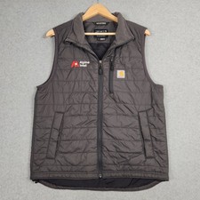 Carhartt Vest Medium Black Gilliam Lightweigt Rain Defender Relaxed OV2286-M
