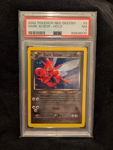 Pokémon TCG - Dark scizor - 9/105 - Neo Destiny - WOTC Holo - SWIRL - PSA 7 NM