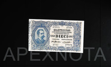 [INVERTED BACK] ITALY 10 LIRE 1915 P20f CU- CHOICE UNC- FANCY ERROR BACK RARE