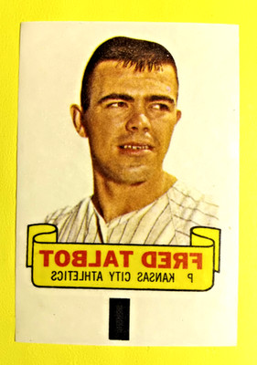 1966 Topps Rub-Offs Fred Talbot Athletics