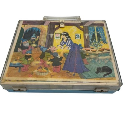 Vintage Herbert West Germany Pinocchio 20pcs Wooden Block Puzzle with Box
