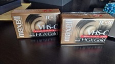 2 Pack Maxell VHS-C TC-30 HGX-Gold Premium High Grade Video Tapes NEW SEALED