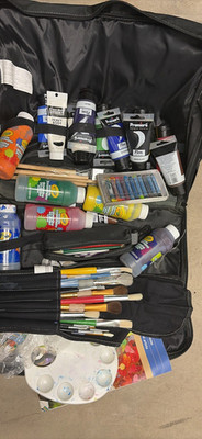 Artist's Loft Bag Mixed Acrylic Paint Set Lot Liquitex Premier Crayola