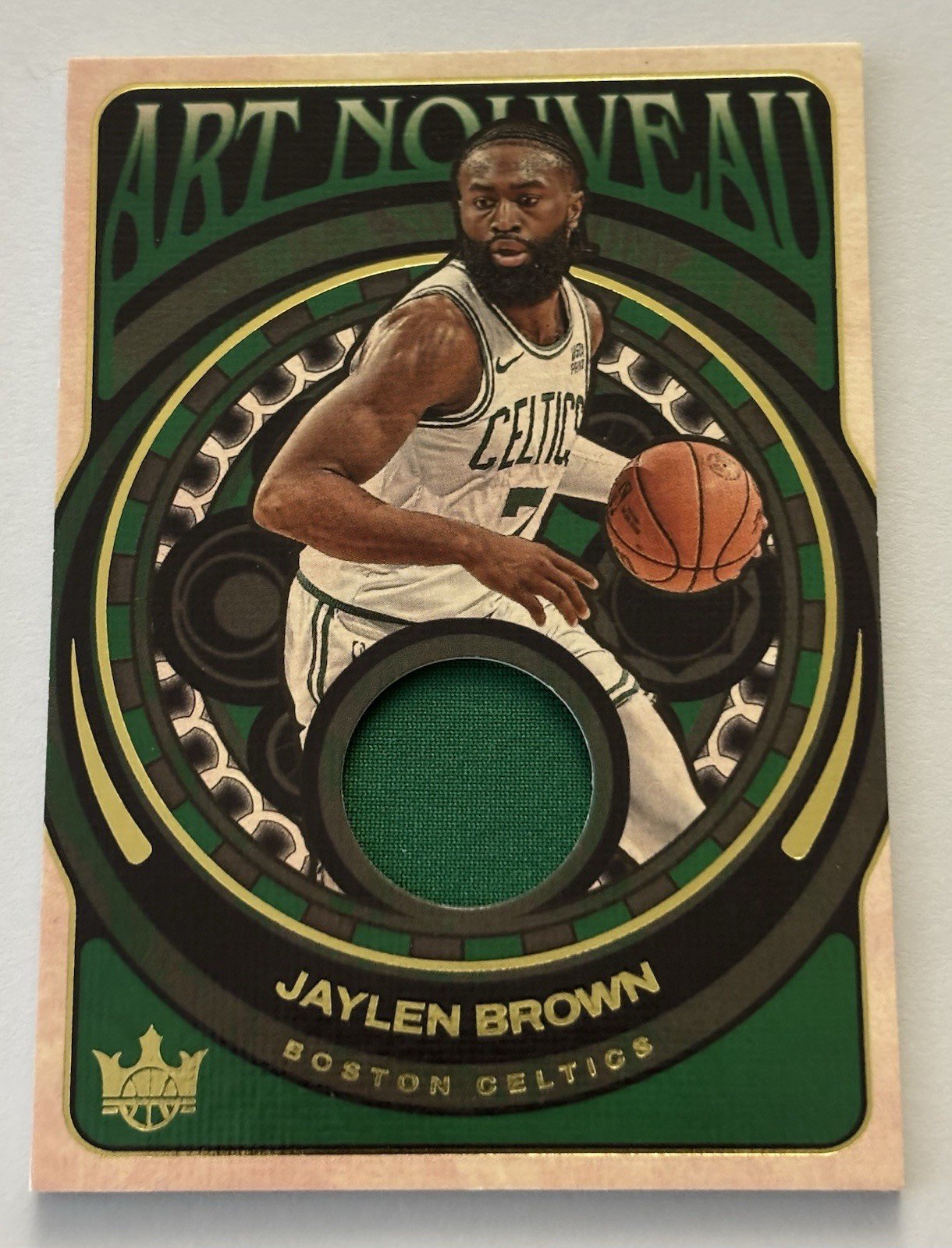 2024-25 Panini Court Kings Jaylen Brown Patch Art Nouveau #AN-JLB Game Used