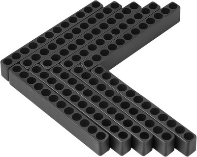 10 Pcs 12 Holes Hex Bit Holder Organizer Screwdriver Bit Holder 1/4 Inch Bit Sto