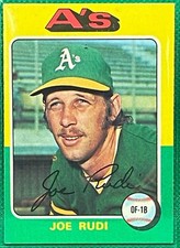 1975 Topps 45 Joe Rudi Oakland Athletics A's