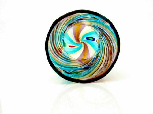 Signed Murano Ballarin Multi Coloured Studio Millefiori Murrine Studio Vase - Picture 7 of 10
