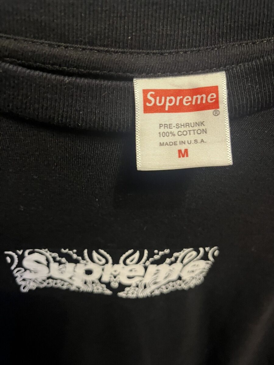 Supreme Bandana Box Logo Tee Black Men's - FW19 - US