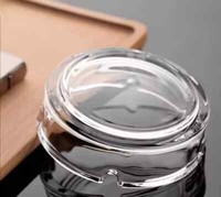 6X Aschenbecher Glas Tischaschenbecher Ascher Rund 10,7Cm Gastro Zigaretten Top