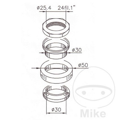 Steering Head Bearing Peugeot V Clic 50 4T Steering Head Bearing Peugeot V Clic 50 4T