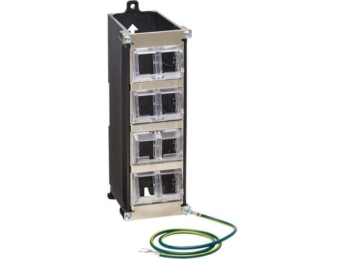 Tripp Lite 8-Port Metal DIN-Rail Mounting Keystone Patch Panel Black/Silver - Picture 2 of 2