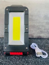 USB LED Work Light COB Lamp Magnetic Torch Rechargeable Car Garage - RED Color