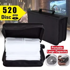 Disc CD DVD Bluray Storage Holder Solution Binder Sleeves Carrying Case 520 Capa