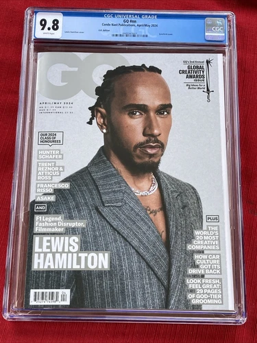 2024 GQ Magazine FI Legend Lewis Hamilton - CGC 9.8 POP 1 Highest Grade