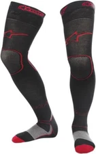 Alpinestars 2025 Tech Layer Long MX Socks Black Red  MX Motocross Off Road Quad